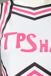 CH206 custom sleeveless cheerleading suit skirt design printing LOGO pleated skirt cheerleading suit contrast cheerleading clothing garment factory  glee cheerios uniform  elite cheer uniforms detail view-5